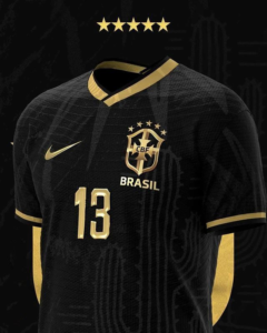 nova camisa da seleção brasileira preta