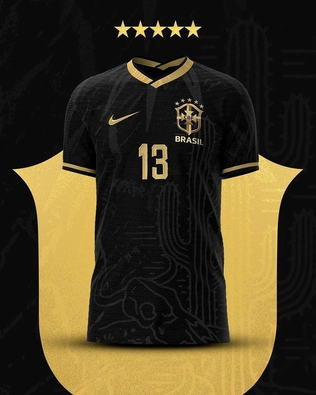 Nova Camisa da Seleção Brasileira Especial Nordeste - Black Gold 2022